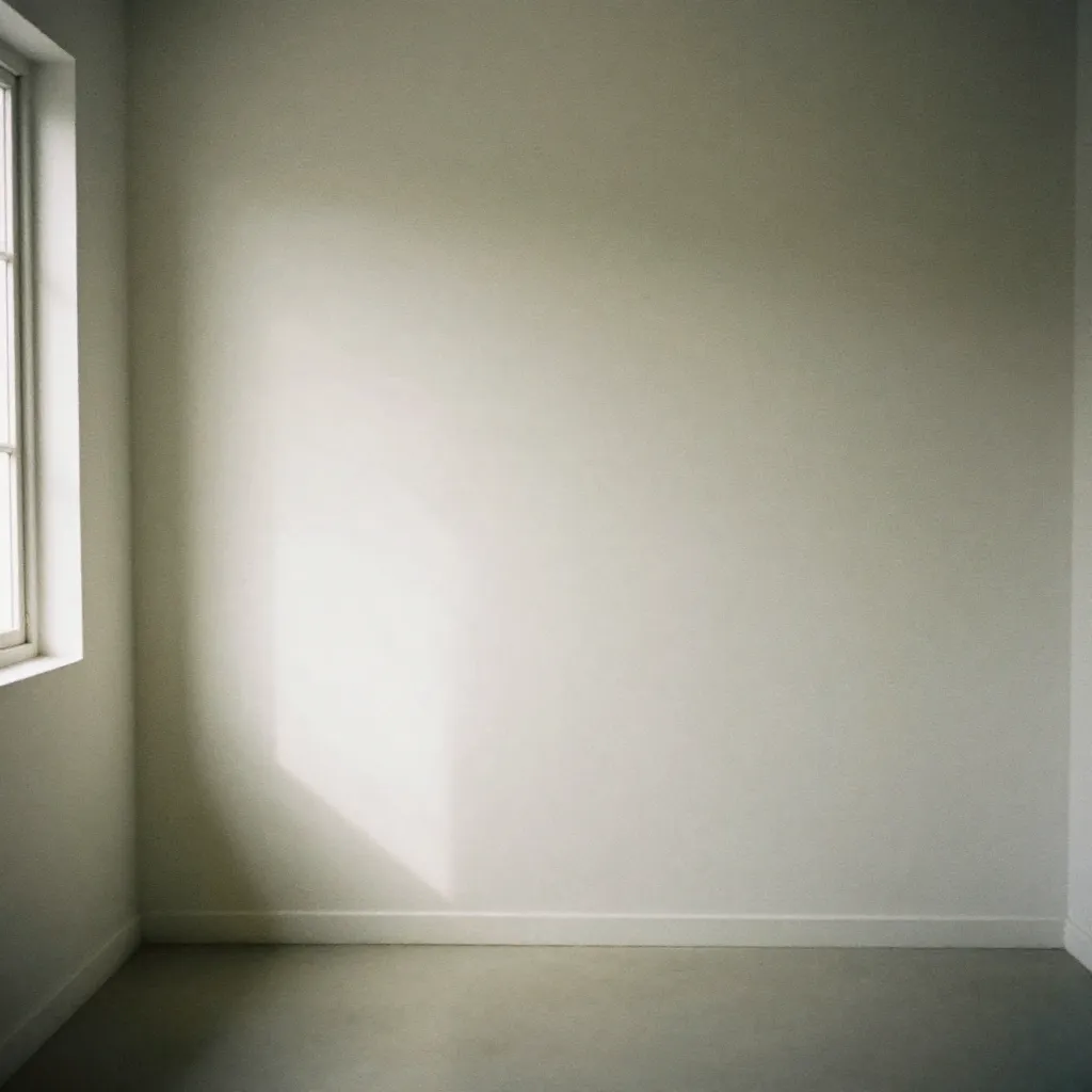 Minimalist interior with geometric structure